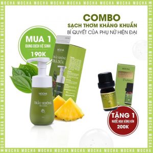 Dung dịch vệ sinh trầu không trà dứa mocha